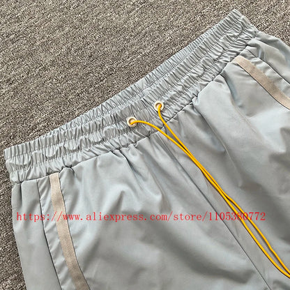 New Arrival RHUDE Print Casual Shorts Loose Street Shorts with Pockets Men's High Quality Shorts