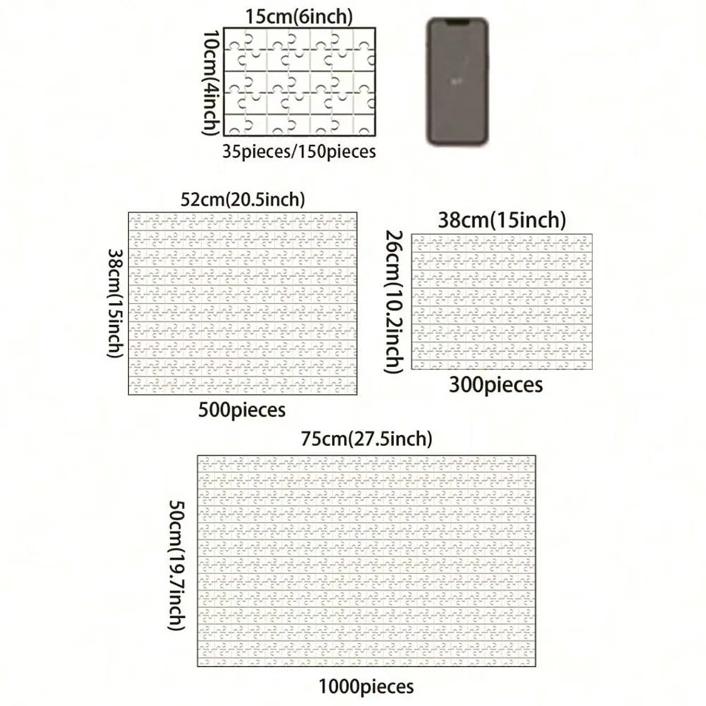 35/300/500/1000pcs Personalized Custom Photo Puzzle family photo For Him Her Family Friends Children For Birthdays For Weddings