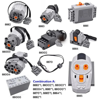 New Blocks Technical Parts Motor Servo Set MOC High-Tech PF Model Servo Bricks Accessories Multi-Function Power 8882 883 884 85