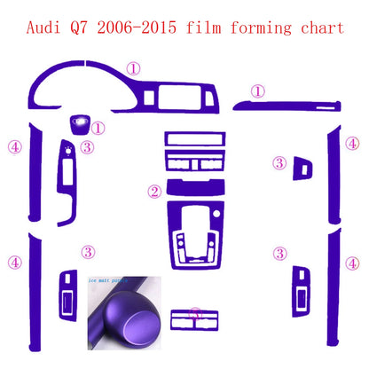 For Audi Q7 2006-2015 Interior Central Control Panel Door Handle 5D Carbon Fiber Stickers Decals Car styling Accessorie