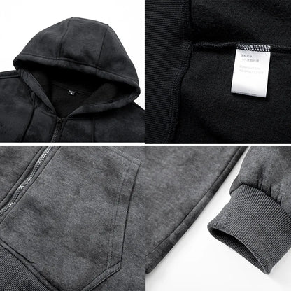 Man Hoodie Autumn European-Size Jacket Hooded Sweatshirt Men'S Spring And Autumn Top Women'S Bag Fishing Blouse Zip-Up