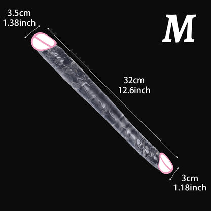 Double Ended Dildos Soft Silicone Long Dildo Penis Vaginal G-spot Massage Orgasm Dick Lesbian Masturbator Butt Plug Sex Toys 18