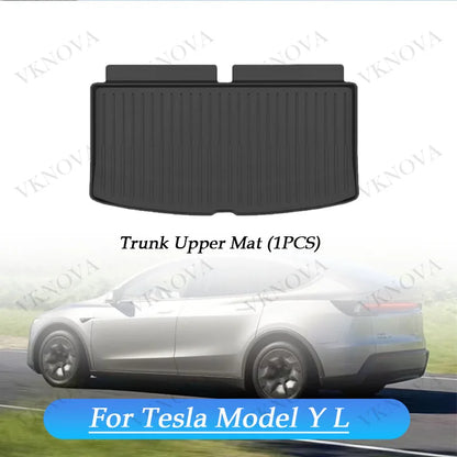 For Tesla Model Y L 2026 Rear Seat Backrest Protective Pad Trunk Mat Anti-Kick Pad Car Interior Accessories Model YL Cargo Liner
