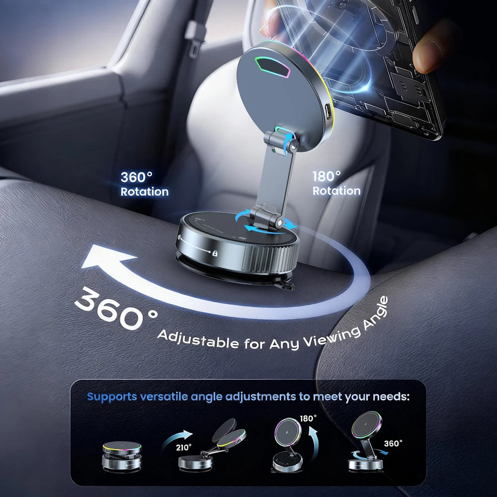 2026 NEW CAR Phone Magnetic Stand Multi-Functional Vacuum Adsorption Stretching And Folding 360° Rotate Navigation Stand