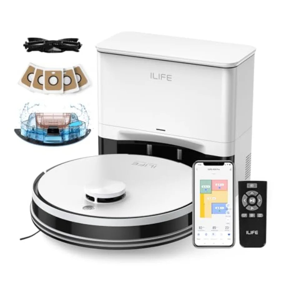 Robot Vacuum, 10000Pa Max Suction Robotic Vacuum Cleaner with LiDAR Navigation, Home Mapping, No-Go Zone, 150 Mins, 2.4G WiFi/A