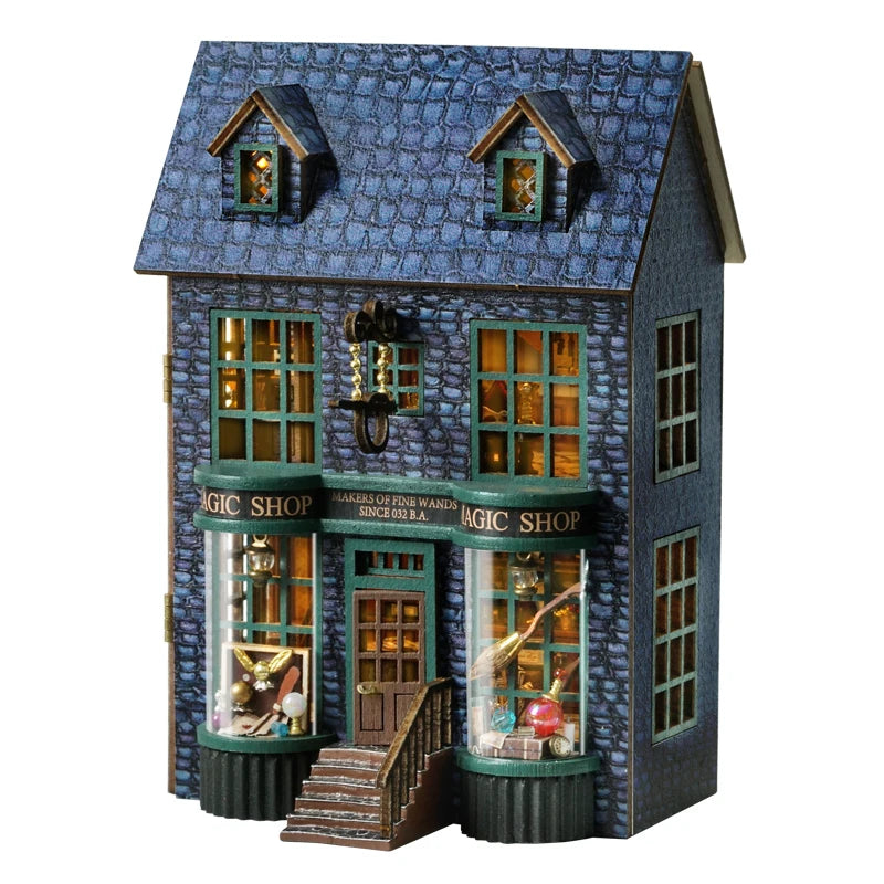 Diy Mini Wooden Dollhouse With Furniture Light Doll House Casa Miniature Items maison  For Toys Birthday Gifts