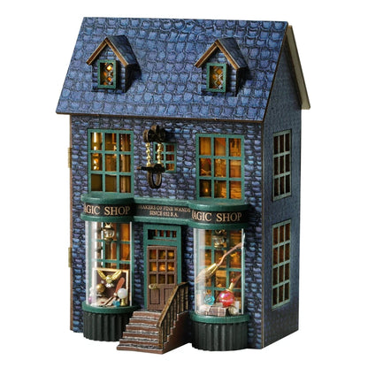 Diy Mini Wooden Dollhouse With Furniture Light Doll House Casa Miniature Items maison  For Toys Birthday Gifts