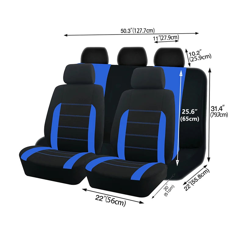 AUTOKING Universal Fabric Car Seat Covers Fit For Most Car SUV Truck Van Car Accessories Interior Seat Covers Car