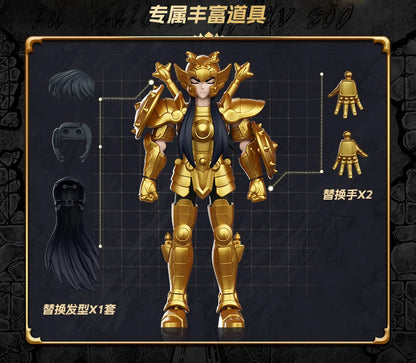 Original Blokees Gold Saint Action Figure Champion Saori Kido Seiya Mu Aiolia Assembly Figure Children Toys Birthday Gift