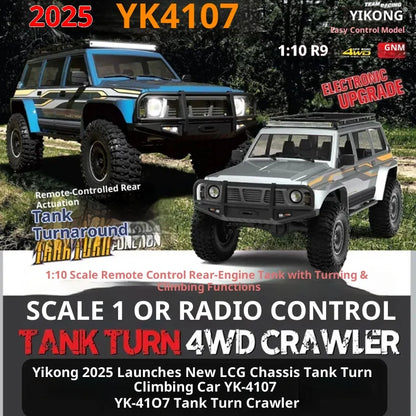 Yikong Yk4107/Pro 1/10 4WD RC Car Simulation Tule Remote Control Brushless Differential Lock Climbing Off-Road Vehicle Model Toy