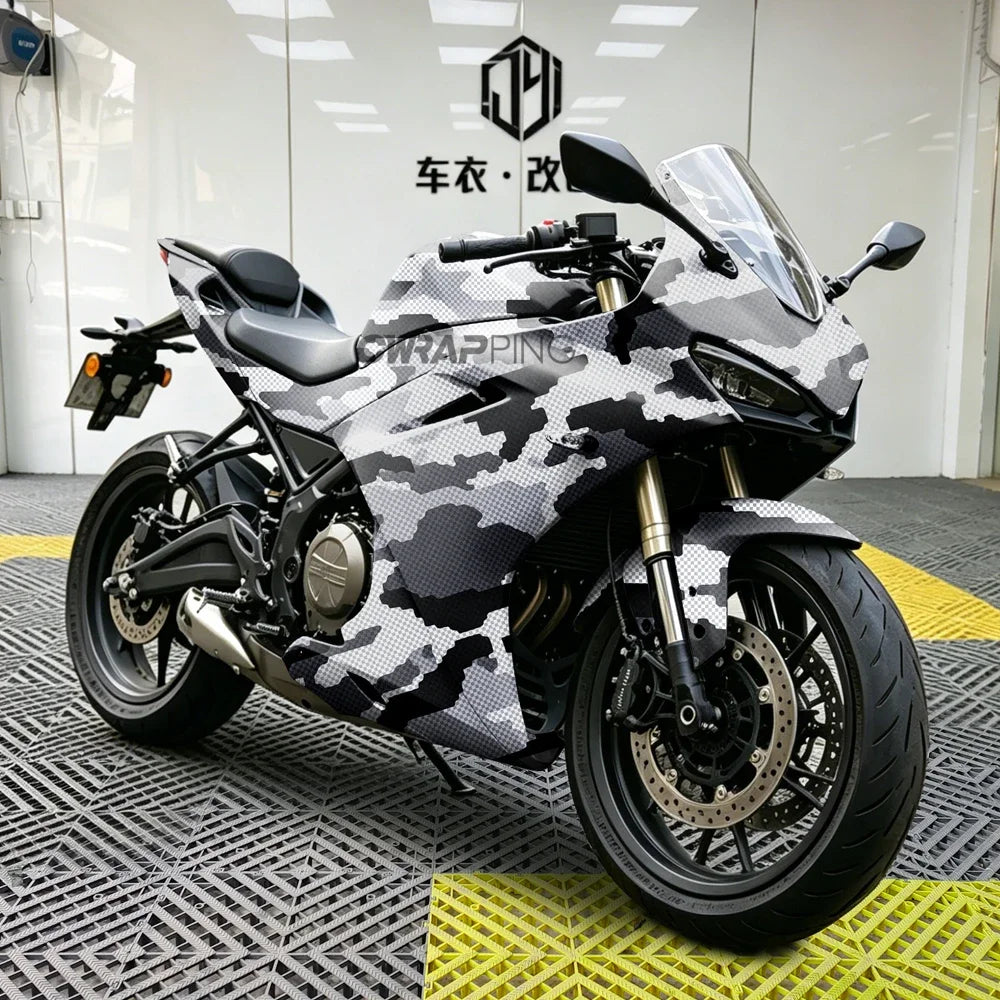 Camouflage Printing Car Wrapping Sticker Waterproof Automotive Vinyl for Motorcycle Self-adhesive Car Decals and Graphics Wrap