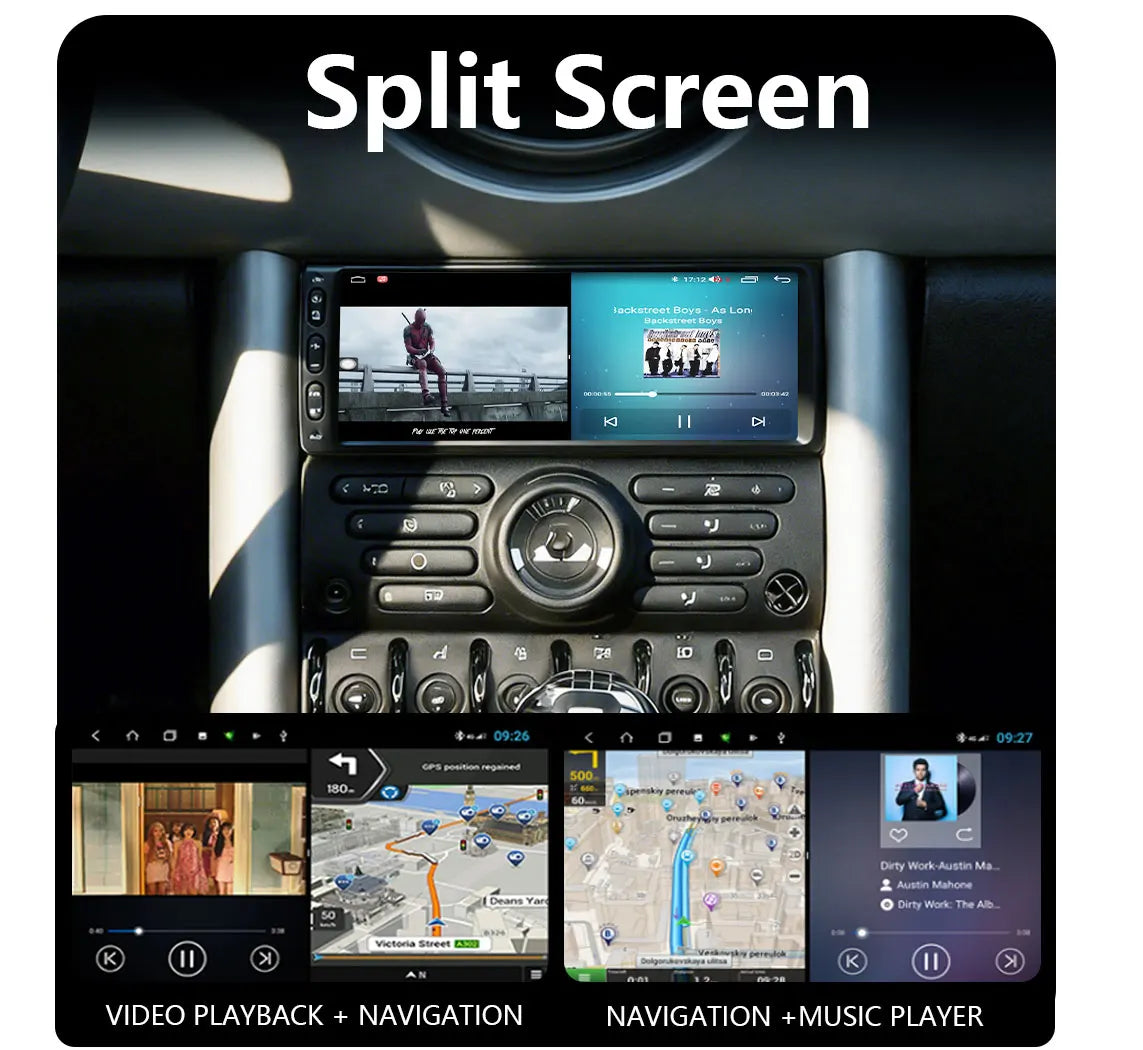 CHSTEK Android 14 Car Radio Stereo For BMW Mini Cooper S R50 R52 R53 2004-2007 Carplay Multimedia Player GPS WIFI 4G Autoradio