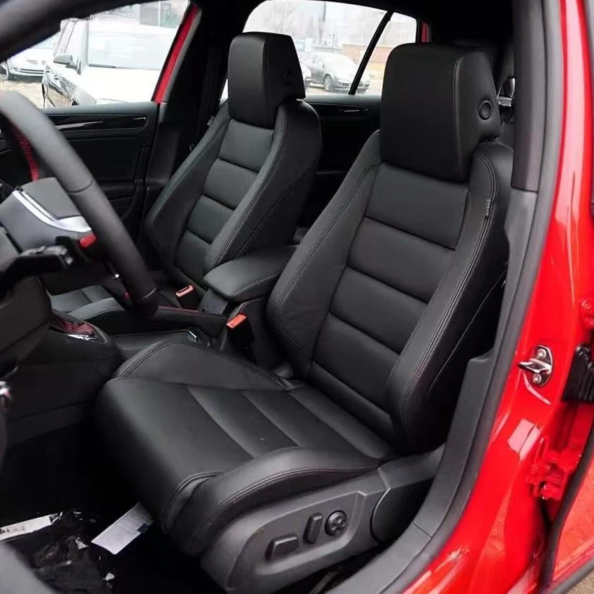 For Volkswagen VW Golf 6 GTI 2009 2010 2011 2012 Nappa Leather Custom Car Seat Covers for 2 Front Seats Protector Accessories