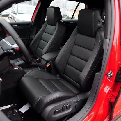 For Volkswagen VW Golf 6 GTI 2009 2010 2011 2012 Nappa Leather Custom Car Seat Covers for 2 Front Seats Protector Accessories