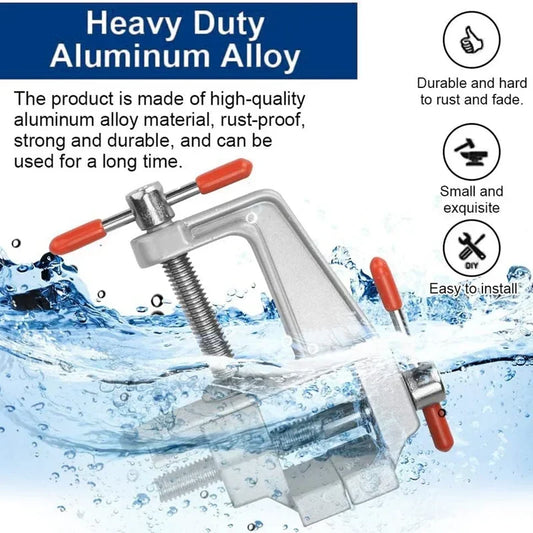Mini Bench Vise Muliti-Funcational 3.5&quot Aluminum Miniature Small Jewelers Hobby Clamp On Table Flat Pliers Tool Vice
