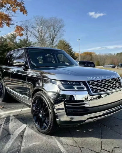 Premium Silver Mirror Chrome Vinyl Wrap Film Roll DIY Self Adhesive Decal Automotive Car Wrapping Foil