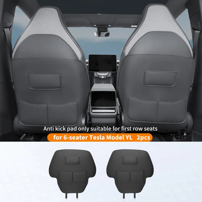 For 6-seater Tesla Model YL seat anti kick pad, Model Y L first row seat backrest protection pad, child anti kick pad, 2pcs