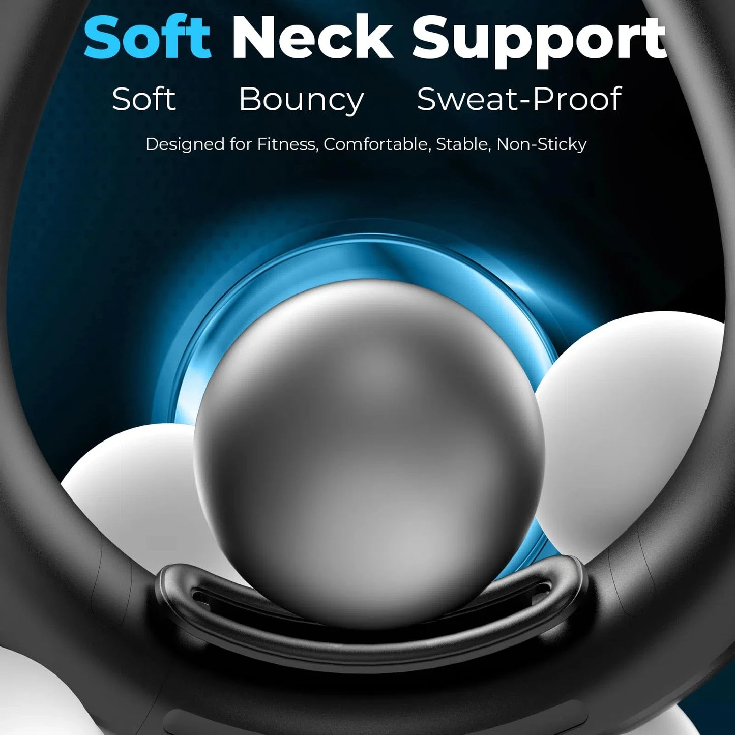 2026 New Upgrade New Portable Neck Fan 4 Turbocharged Bladeless Neck Fans 4000mAh USB Rechargeable 360 ° Cooling Fan 3-speed LED
