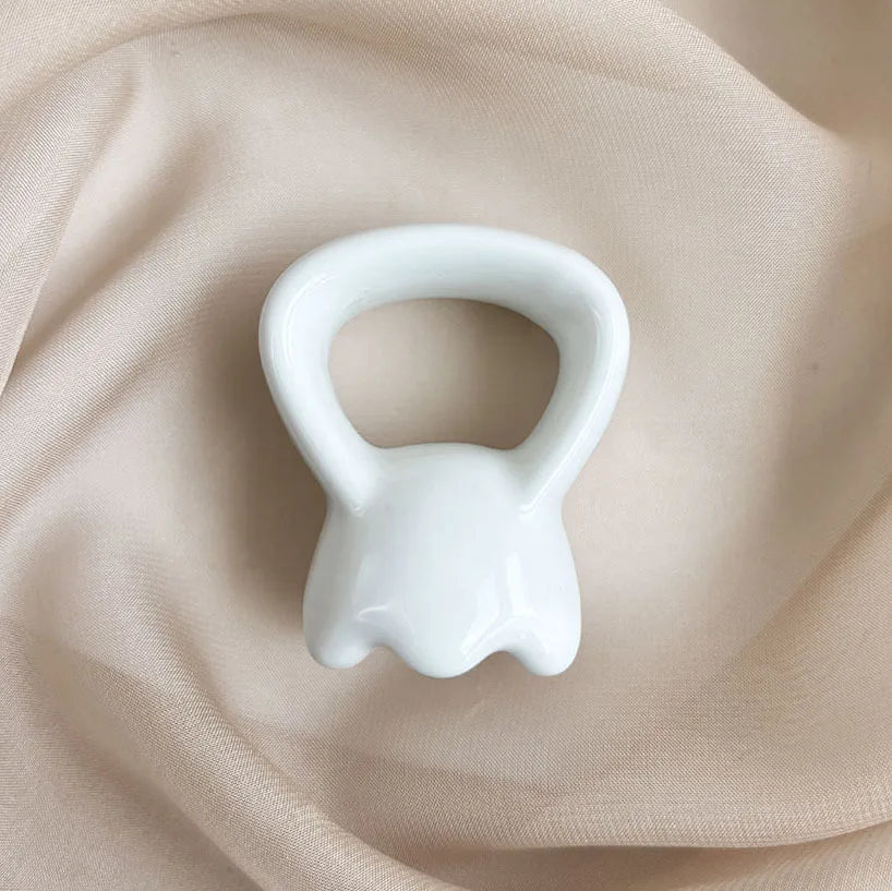 Ring Gua Sha Massage Tool, Premium Natural Ceramic, Face & Body Multi-Use Massager