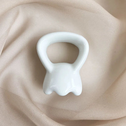 Ring Gua Sha Massage Tool, Premium Natural Ceramic, Face & Body Multi-Use Massager
