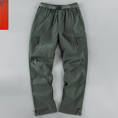 Men's Winter Thick Outdoor Workwear Trousers Waterproof Windproof Warm Cotton Straight Leg Mountain Climbing Pants High Waist...