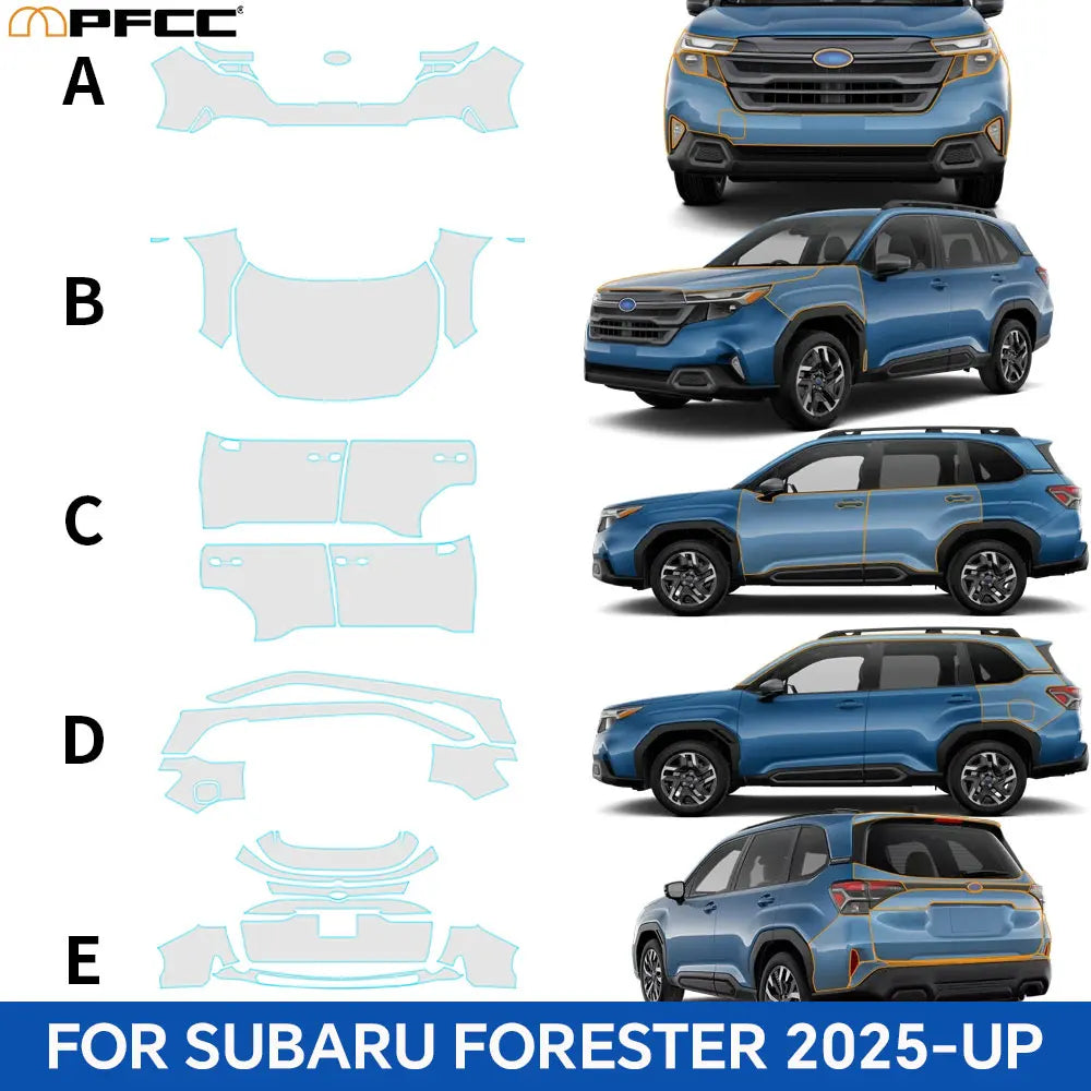9Mil For Subaru Forester 2025-2026 PPF TPU Pre-cut Paint Protection Film Anti-Scratch Invisible Clear Resistant Car Wrap Film