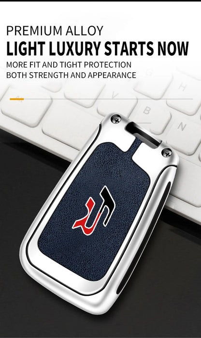 Suitable for Seat Ateca Leon FR 2 Ibiza zinc alloy car key cover high-end genuine leather car key case buckle auto accessories