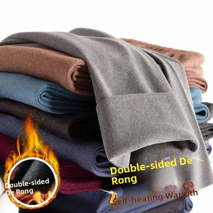 Double-Sided German Velvet Men's Thermal Pants Inner Wear Autumn Winter Fleece Heating Constant Temperature Large Size Bottom...