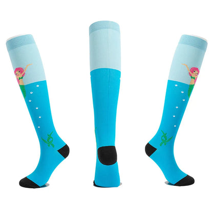 S-XXL Compression Socks Compression Socks for Varicose Vein Calf Riding Socks Stretch Open Toe Knee Socks