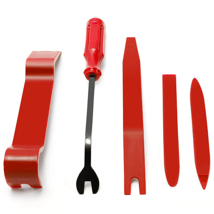Car Door Trim Removal Pry Tool Kit Auto Dashboard Audio Removal Hook Kit Mixed Size Fastener Clips Disassembly Repair Tools Set
