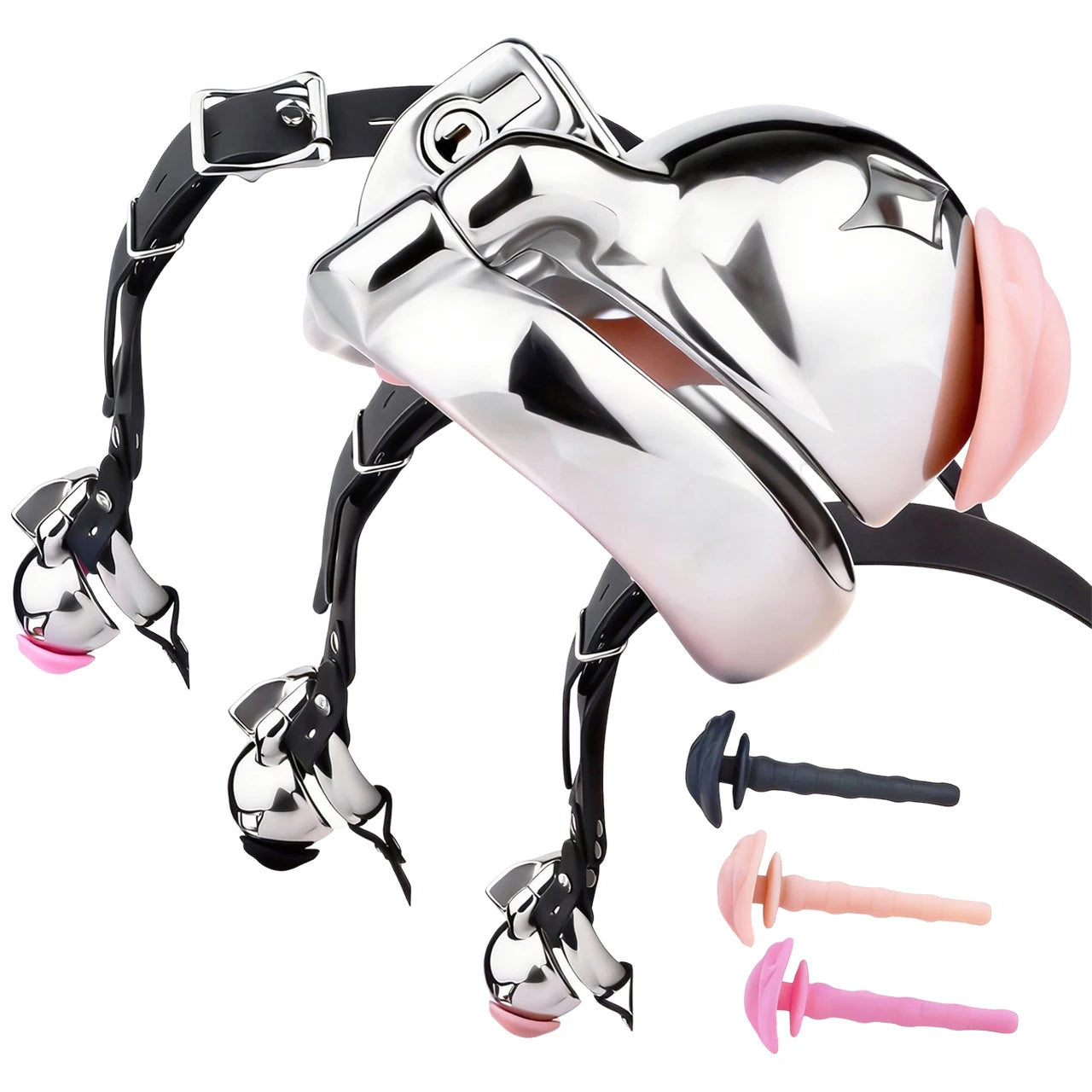 FRRK Meteor Small Mouth Sissies Male Chastity Cage Detachable Silicone Urethral Catheter Adult BDSM Belt SM Sex Tooys For Man