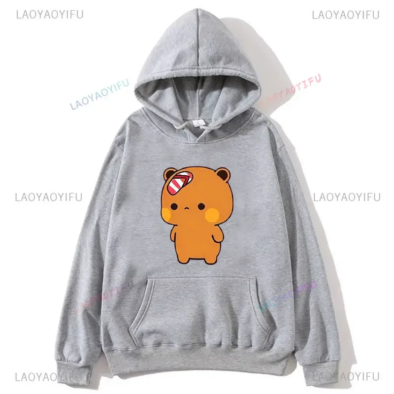 Couple Hoodies Bubu Dudu hoodie Sweatshirt Cartoon Kawaii Print Pullover Harajuku Men Women Sudaderas warm fleece hooded