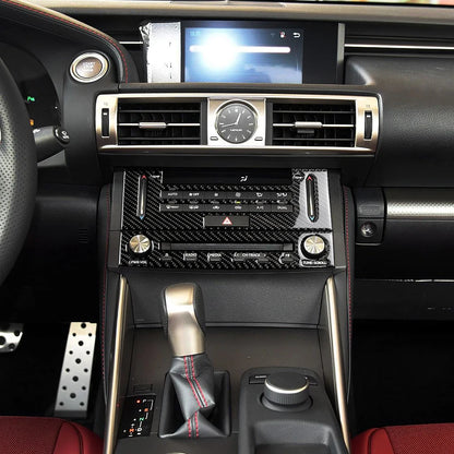 For Lexus IS250 IS350 300H 2013-2019 Carbon Fiber Gear Shift Air Outlet CD AC Window Lift Set Car Interior Accessories Sticker