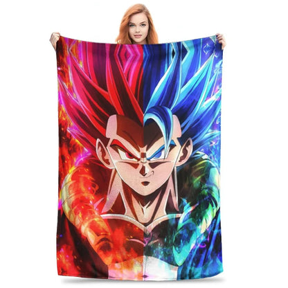 Dragon Ball Blanket Anime Goku Pattern Soft Throw Blankets for Bed Bedroom Quilt Air Conditioning Personalised Warm Bedspread