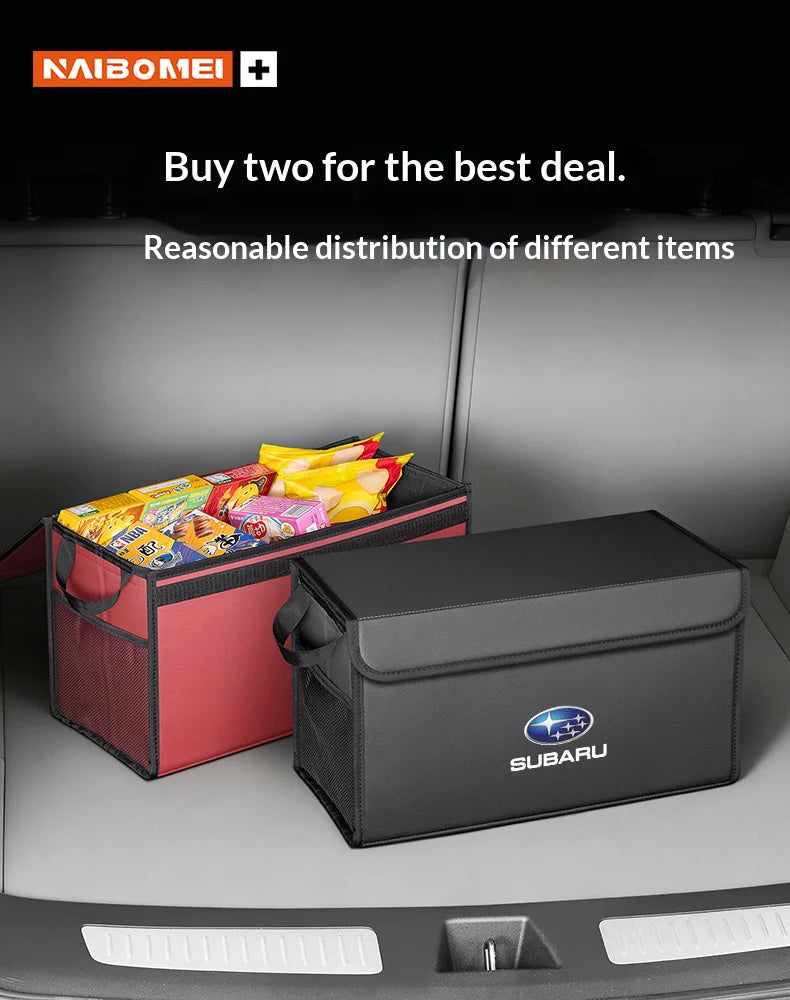 Car Trunk Foldable Storage Box Large-Capacity Stowing Tidying Bag For Subaru Ascent BRZ Forester Impreza Legacy Outback WRX VX