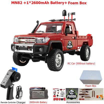 MN82PRO MN82 1/12 RC Car 4WD 2.4G Remote Control Car Simulation Classic All-terrain Off-road LED Light RC Truck Toys As Kid Gift
