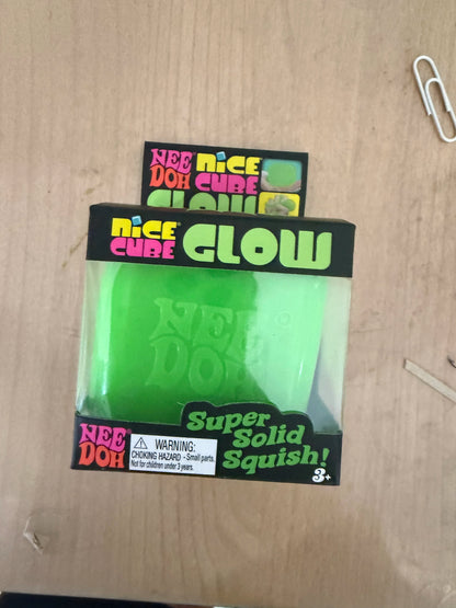 Schylling Needoh Nice Cube Sensory Fidget Toy Stress Relief Squish Teenie Size Super Solid Soft Slow Firm Fast Squeeze