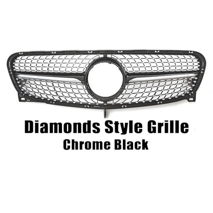 XVIP Chrome Diamonds Style Racing Grille For Mercedes Benz GLA-Class X156 GLA180 GLA200 GLA250 2014-2016 GTR Style Bumper Grille