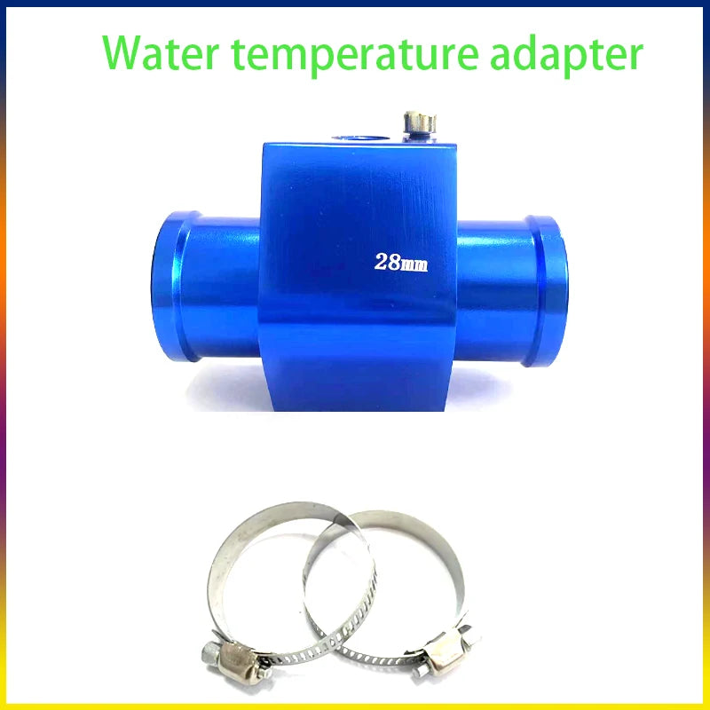 Water Temperature Sensor Head Joint Sensor Radiator Adapter 1/8NPT 12V 24V Digital Water Temperature Gauge Voltmeter