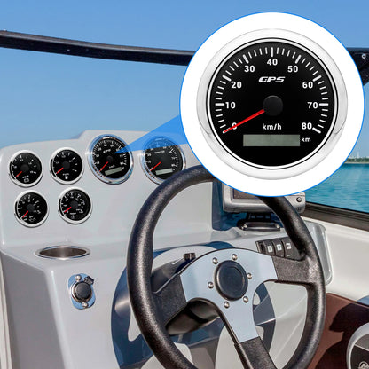 7 Color LED  30/60/80/120/200KMH 85MM GPS Speedometer Gauge with GPS Antenna For Motorcycle Boat Car Truck Speed Gauge 9-32V
