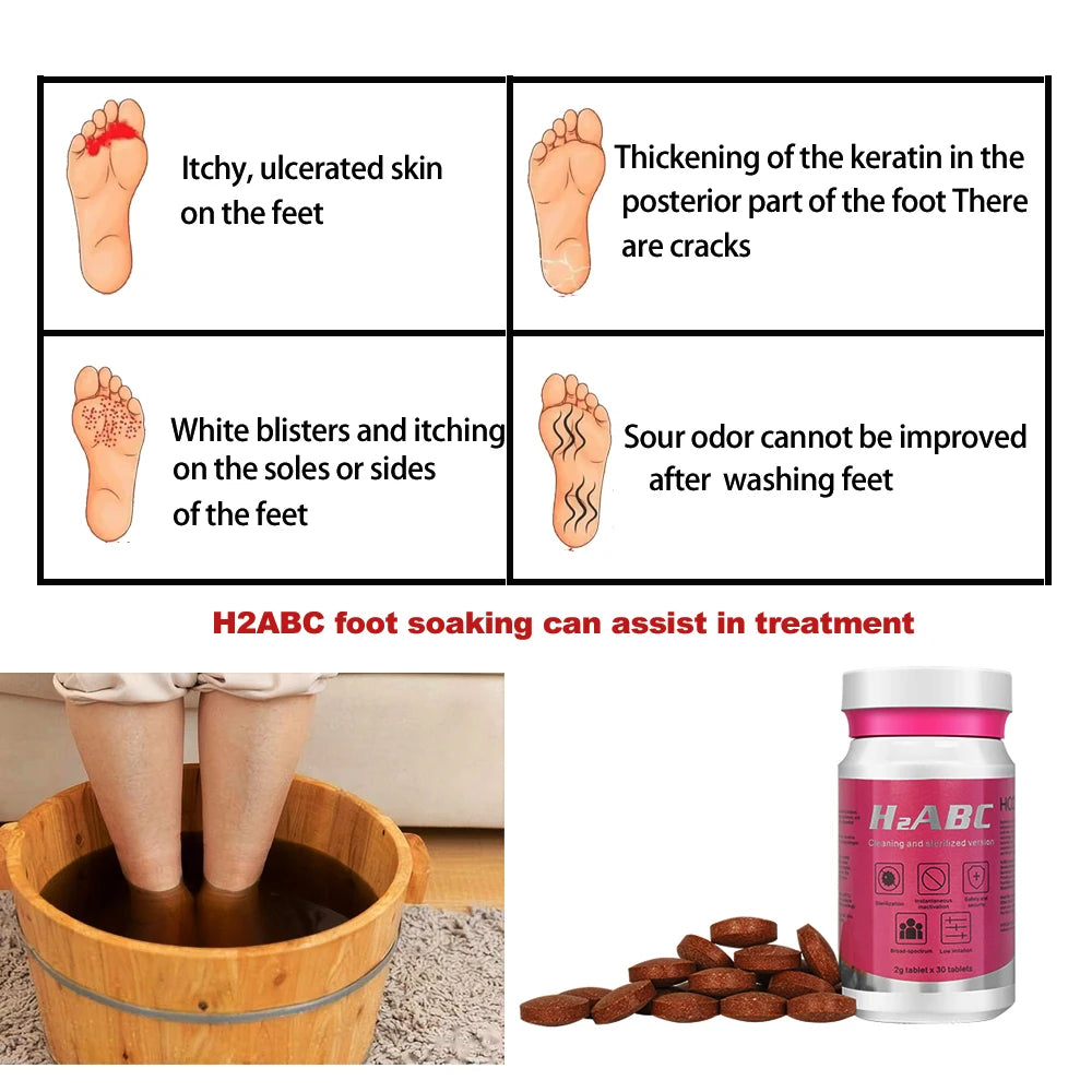 H2ABC hydrogen effervescent tablets activate antioxidant enzymes experience Chinese style foot soaking and foot washing