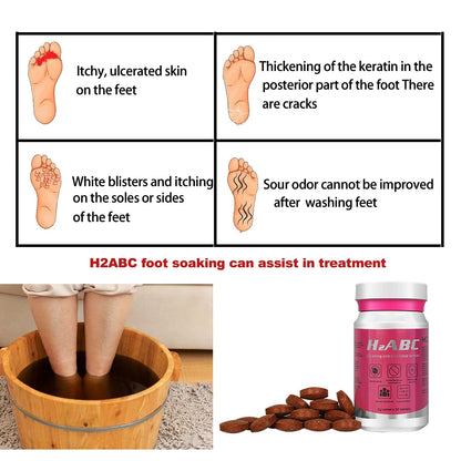 H2ABC hydrogen effervescent tablets activate antioxidant enzymes experience Chinese style foot soaking and foot washing