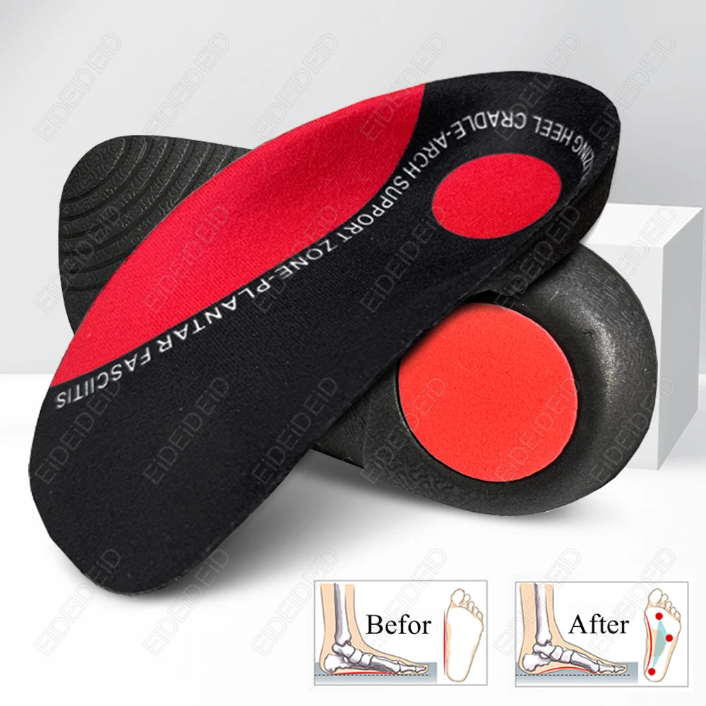 Flat Feet Insole Severe Orthotic Arch Support Insert Orthopedic Shoes Sole Pads Heel Pain Plantar Fasciitis Men Woman Unisex