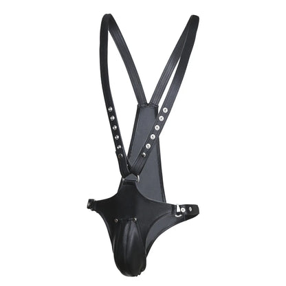 BDSM Men PU Leather Chest Harness Body Suit Bondage Slave Restraint Adult Sex Toy for Men Gay Fetish Role Play Gear