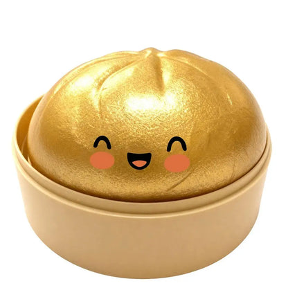 Giant Squishies Dumpling Bun Toy, Slow Rising Glitter Dumpling Stress Ball, Stress Relief Fidget Toy for Home Office Travel