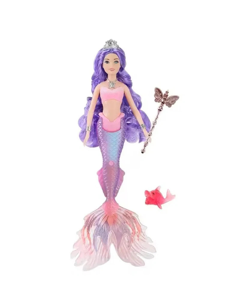 1/6 Cute Princess Mermaid Dolls with Sequin Skirt Suit Multi Joints Movable Doll Kids Toys Birthday Christmas Present Gifts