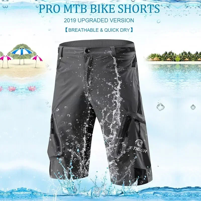 X-TIGER Men's Casual Cargo Shorts Multi-Pocket Outdoor Hiking Work Pants Summer Sports Shorts Motorcycle Riding Shorts