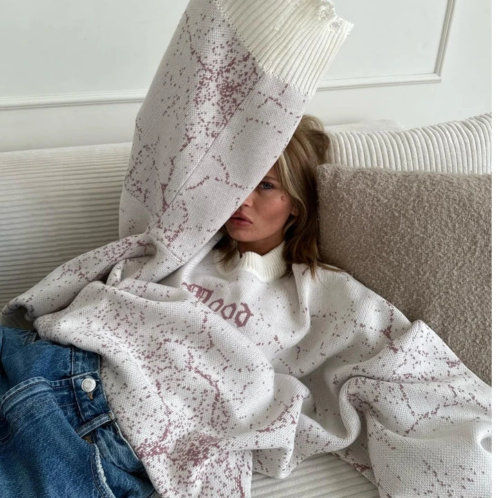 2023 Harajuku Women's Oversized Knitwear Sweaters Tops Trendy Jumpers Comfortable Fit Fashionable Ladies' Sweatshirts