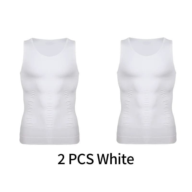 Men Slimming Body Shaper Vest Shirt Abs Abdomen Slim Gym Workout Corset Tummy Control Compression Tank Top Sleeveless Shapewear