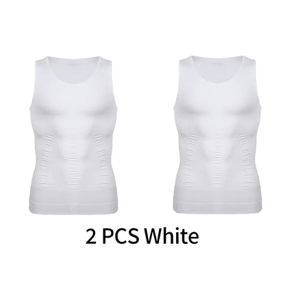 Men Slimming Body Shaper Vest Shirt Abs Abdomen Slim Gym Workout Corset Tummy Control Compression Tank Top Sleeveless Shapewear